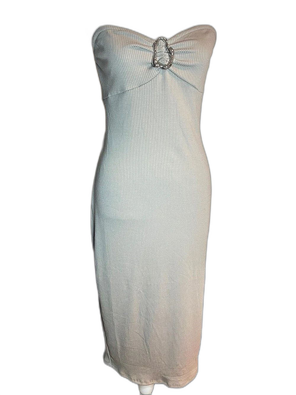 Derek Heart Strapless Maxi Dress in Gray Size XL NWT